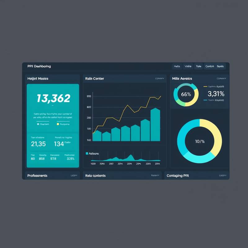 Dashboard showing key performance indicators (KPIs) for a digital marketing campaign.