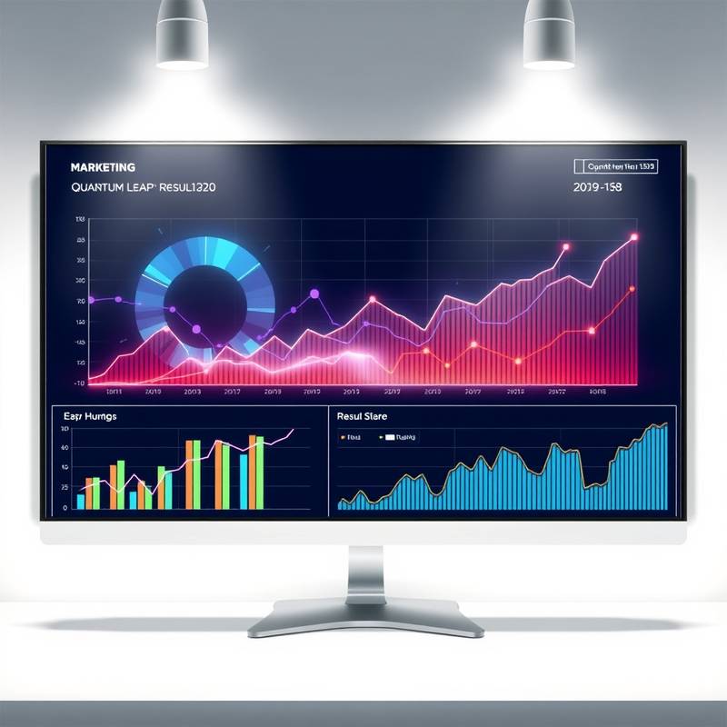 Image showcasing the marketing campaign results for the Quantum Leap project with charts and graphs.