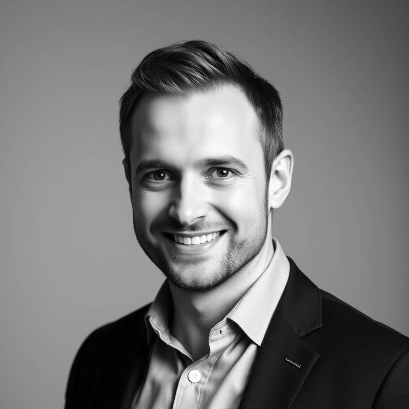 Portrait of Ivan Smirnov, the UX/UI Designer at Apex Digital, showcasing a friendly and innovative expression.