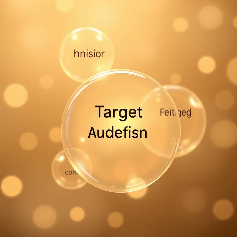 Visual representation of brand strategy elements like mission statement, target audience, and brand values.